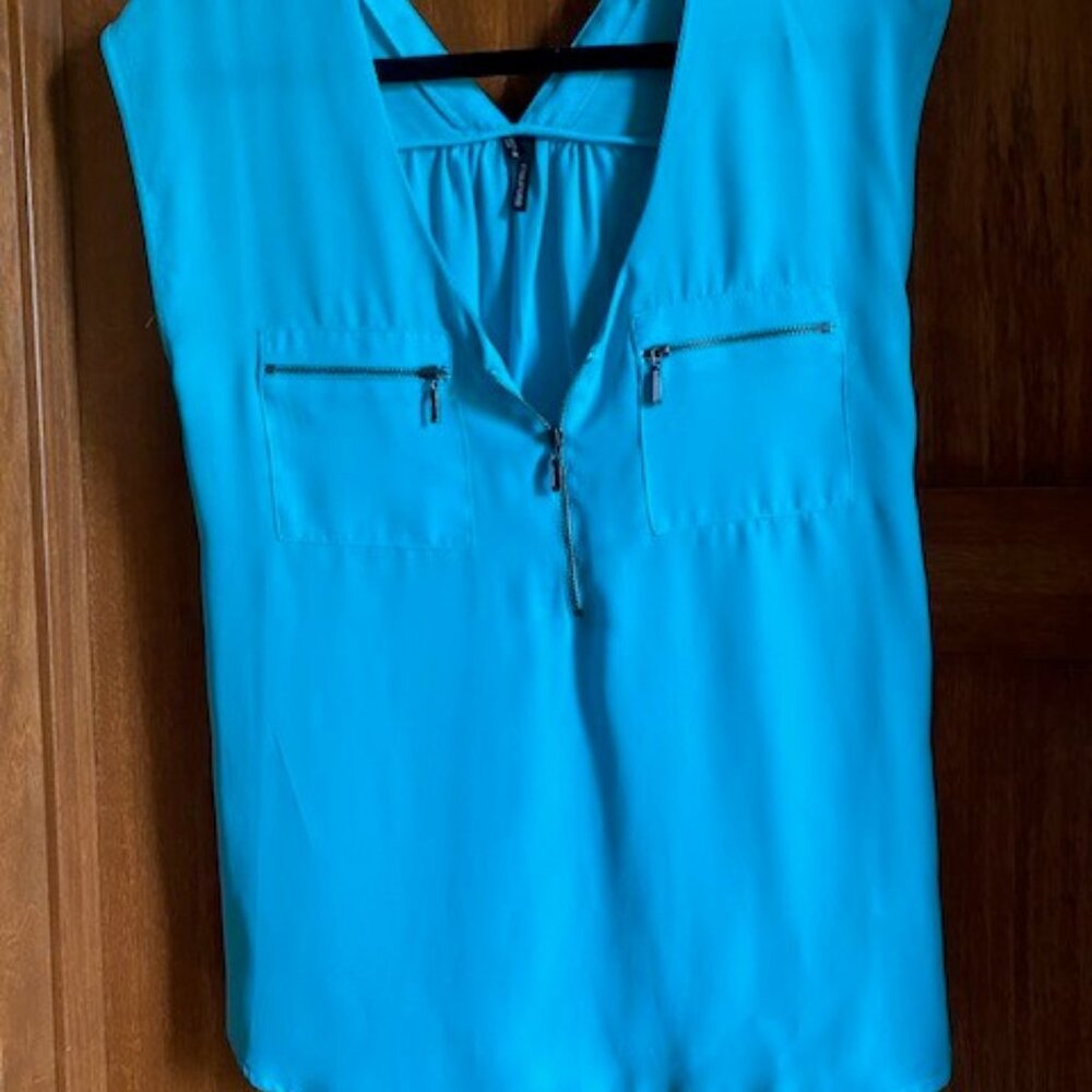 Pretty blue silky top